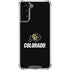 University of Colorado CU Logo on Black Galaxy S21 FE Clear Case